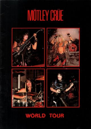 Motley Crue 1984 Shout At The Devil Tour Concert Program Book Booklet / Ex 2 Nmt