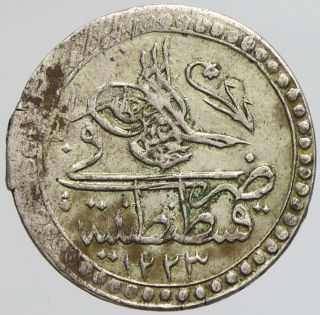 Turkey Türkei Ottoman Islamic arabic coin 10 para1223 year 12 Mahmud II.  RARE 2