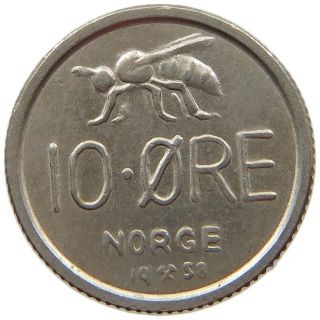 Norway 10 Ore 1958 T149 519