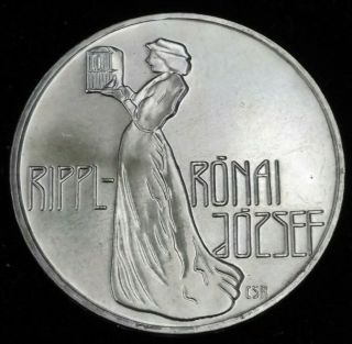 1977 Hungary 200 Forint 64 Silver Rippl - Ronai Jozsef Painter Art [af305]