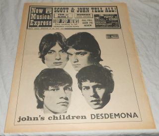 John`s Children Nme 1967 Marc Bolan Desdemona Add Full Paper (t - Rex)