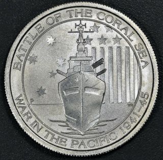 2014 Australia 1/2 Oz Silver Commem Coin,  " Battle Of The Coral Sea ",  Sku - 310