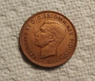 George Vi Half Penny 1943 Great Britain Coin Good Quality