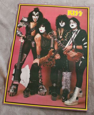 Kiss 1981 Eric Carr Gene Simmons Paul Stanley Ace Frehley Elder Era Poster Vg C6