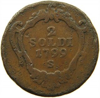 Italy States 2 Soldi 1799 Gorizia S12 419 Zz