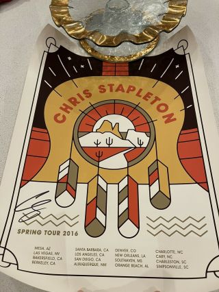 Chris Stapleton Autographed Spring 2016 Concert Poster