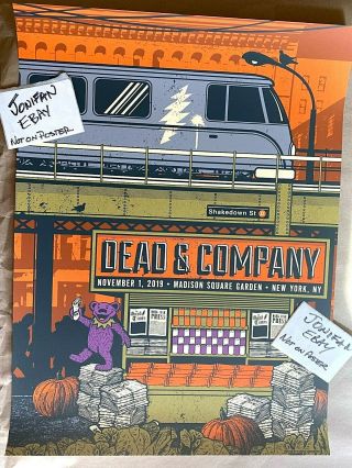 Dead Company Msg York Halloween Nov 1st 2019 (n2) Poster Signed Ae S/n 100