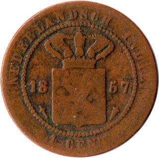 Coin / The Dutch India / 1 Cent 1857 / Nederlandisch India Wt4464