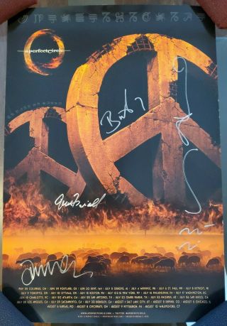 A Perfect Circle 2011 Tour Limited Vip Signed 18x24 Poster.  All Members Signed