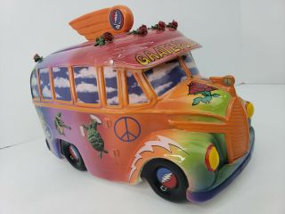 Grateful Dead Ceramic Cookie Jar Hippie School Bus 8387 Premier Edition 1998
