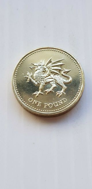 1995 United Kingdom Dragon Of Wales £1 One Pound Coin - Hc