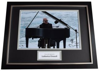 Ludovico Einaudi Signed Autograph 16x12 Framed Photo Display Piano Music