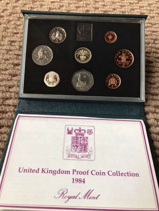 1984 Uk United Kingdom Royal 8 Coin Proof Set