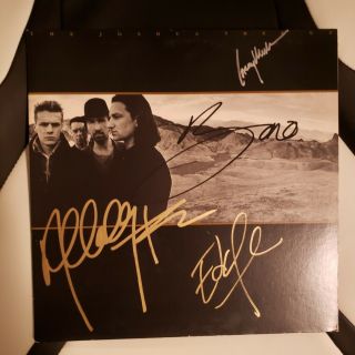 U2 Signed Vinyl Album Joshua Tree From1987 By 4 Artists