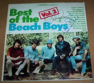 Best Of The Beach Boys Vol.  2 Lp Album Signed By Carl Wilson & Mike Love