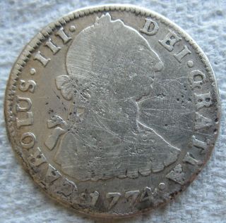 1774 J.  R Bolivia Silver 2 Real
