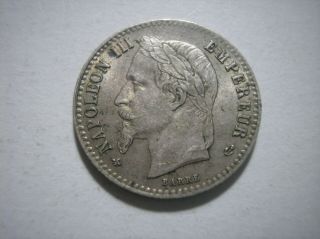 France Napoleon Iii 1865 A Silver 50 Centimes