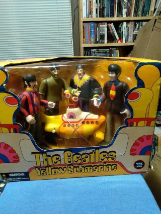 The Beatles Figure Toy Yellow Submarine John,  Paul,  George,  Ringo,  Yellow,  Sub