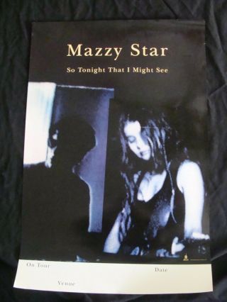 Mazzy Star Album/tour Poster So Tonight That I Might See Record Store