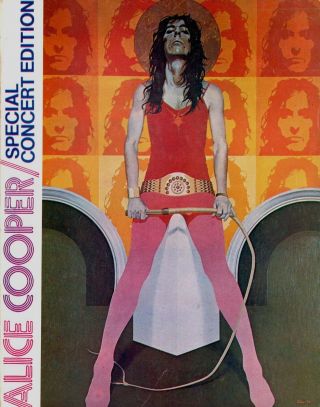 Alice Cooper 1973 Billion Dollar Babies Program Book Poster Attached / Nmt 2 Mnt