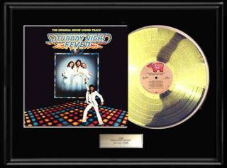 Bee Gees Saturday Night Fever Lp White Gold Silver Metalized Record Non Riaa