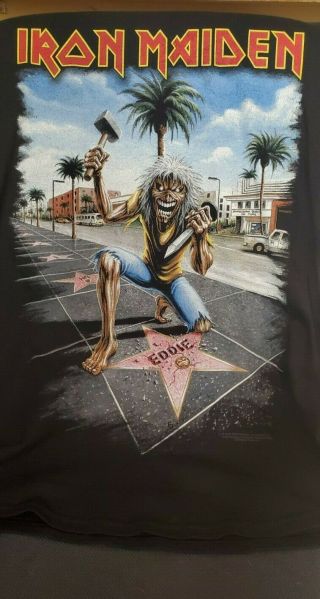 Iron Maiden Los Angeles Forum Somewhere Back In Time Tour 2008 Event Shirt (m)