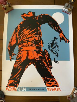 Pearl Jam Poster 4/22/2003 Tour Ames Bros St Louis,  Mo And