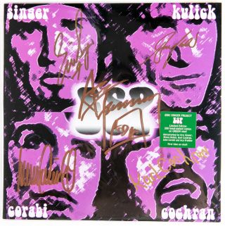 Kiss Ace Frehley Signed Autograph 12 " Vinyl Esp,  Eric Singer,  Bruce Kulick