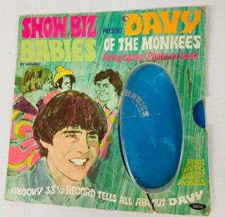 Hasbro Show Biz Babies Davy Monkees Card With Blister & Flexi No Doll 1967
