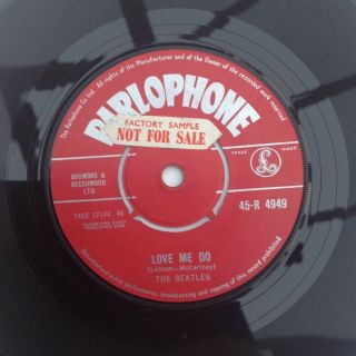 The Beatles " Love Me Do " 1963 Uk 1st Press 45 R4949 Parlophone Red Label Ex