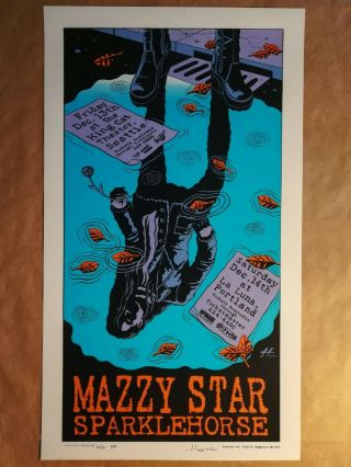 Mazzy Star 1996 Concert Poster - Portland,  Or - Justin Hampton - Printer 