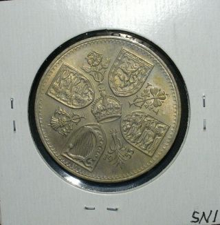 Great Britain Queen Elizabeth 1953 Five Shillings Coin