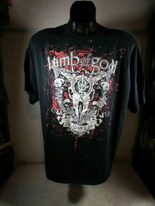Vintage 2009 Lamb Of God Tour T - Shirt Xl Punk/metal Music Band Dead Seeds