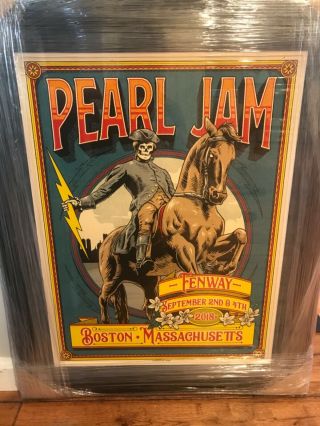 2018 Pearl Jam Fenway Park Ian Williams Poster Framed