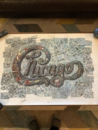 Chicago Concert Poster 1986/87 Would Tour Signed By The Whole Band