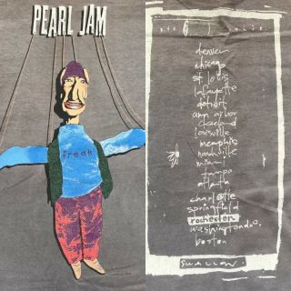 Rare Pearl Jam Freak Swallow Vs.  Tour Xl T - Shirt 1994 - Not A Knock Off