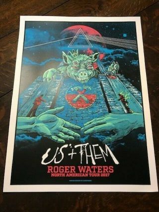 Roger Waters Us & Them Tour Print 2017 Blue Sky Variant 552/1000 (pink Floyd)