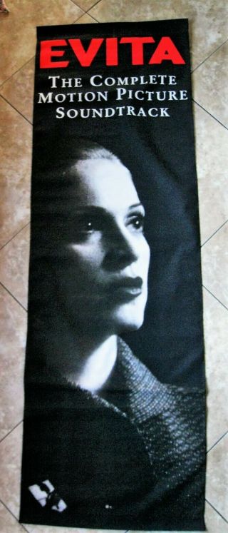 Madonna Evita Soundtrack Cd Music Store Promo Thick Canvas Banner Poster Display