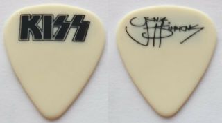 Kiss 1984 Animalize Uk Tour Gene Simmons Authentic Vintage Guitar Pick Rare