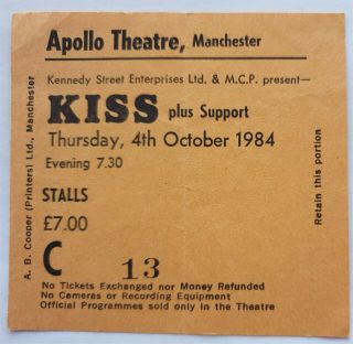 Kiss 1984 Animalize UK Tour Gene Simmons Authentic Vintage Guitar Pick Rare 2