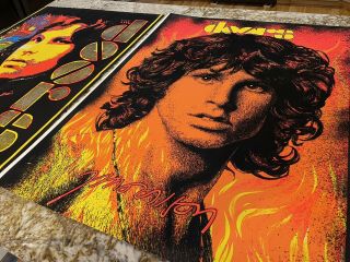 2 The Doors Jim Morrison Vintage Velvet Blacklight Posters Rare