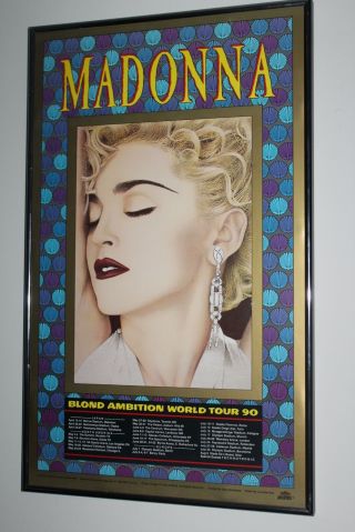Madonna Blond Ambition Tour 1990 Concert Poster Numbered Framed Gary Grimshaw
