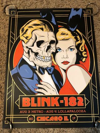 Blink 182 8/4/17 Official Gig Poster Lollapalooza Chicago Il Ian Williams 4/182