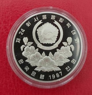 SOUTH KOREA 1000 WON PROOF COIN 1987 YEAR KM 47 TENNIS SEOUL OLYMPIC GAMES 1988 2