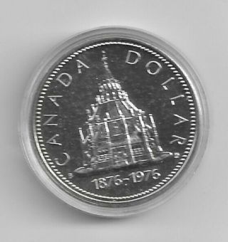 Canada One Dollar 1976 Silver.  500 " Ottawa Parliamentary Library "