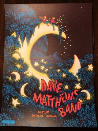 Dave Matthews Band 2018 Bristow Poster James Flames Glow In The Dark 256/970