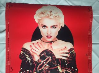 Madonna Rare You Can Dance Japanese Promo 2 Sided Poster Calendar Warner - Pioneer 2