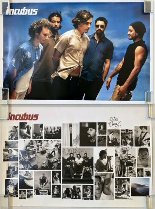 Incubus Morning View 2001 Epic Records 2 - Sided Promo Poster Signed/autographed