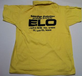 Electric Light Orchestra Elo 1978 Tcc Vintage Concert Tour Crew T - Shirt