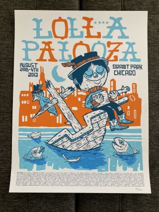Lollapalooza Poster Chicago 2013 Mumford Sons Cure Killers Nine Inch Nails